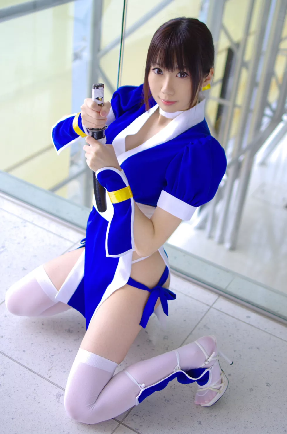 Xgyw.Org_[Cosplay精选]COS正片《霞浪漫》美女武士的白丝美腿性感写真337P