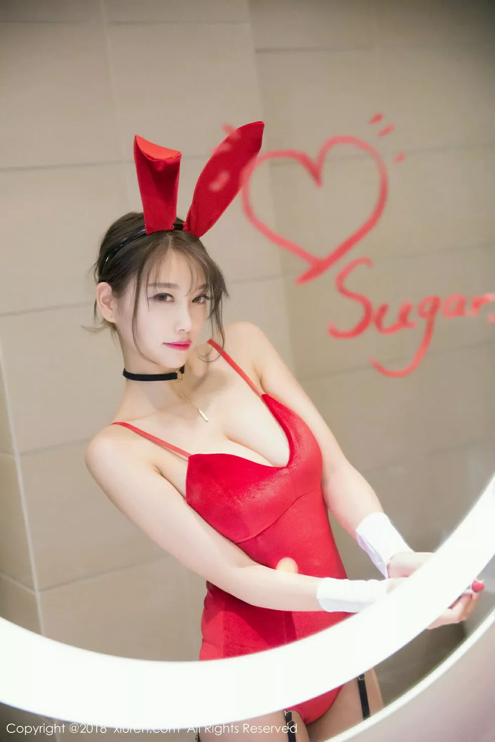 Xgyw.Org_XiuRen第1033期_甜美女神杨晨晨sugar浴室里粉红吊带衣湿身透视诱惑写真53P