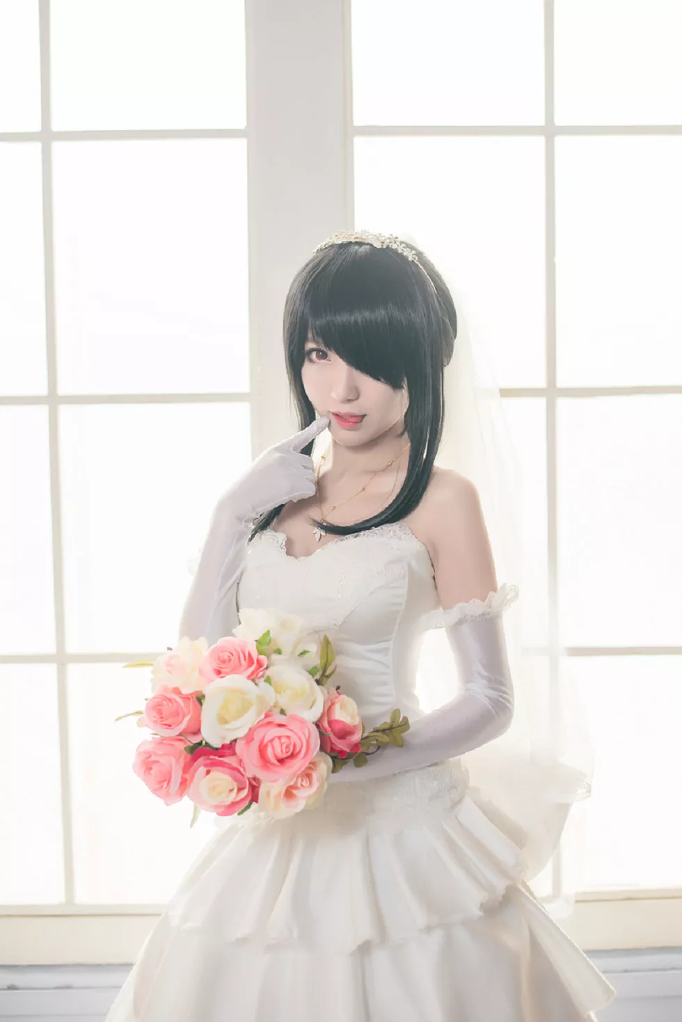 Xgyw.Org_[Cosplay精选]欣赏约会大作战时崎狂三婚纱ver士道君写真15P