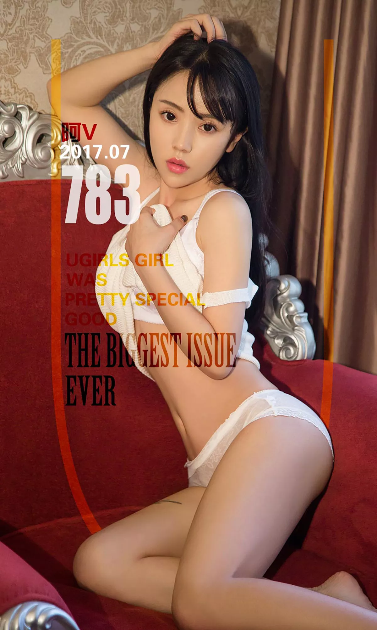 Xgyw.Org_[Ugirls爱尤物]No.783_嫩模阿V居家吊带背心白色蕾丝内裤秀完美身材性感美胸写真40P