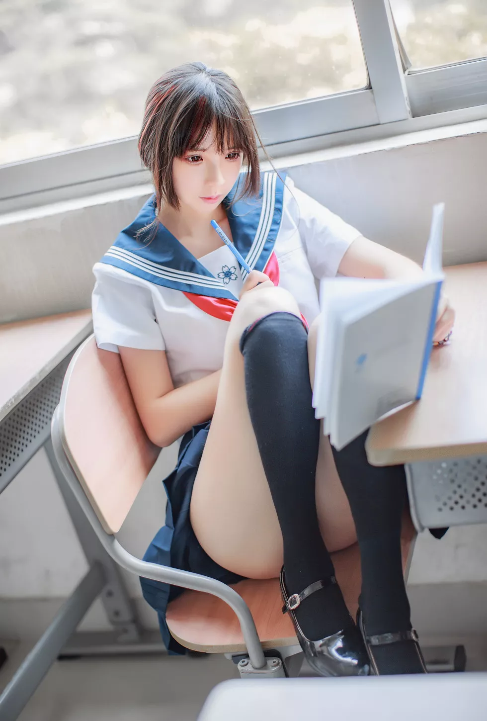 Xgyw.Org_[Cosplay精选]COS美女疯猫ss同桌的水手服黑丝美腿性感写真41P