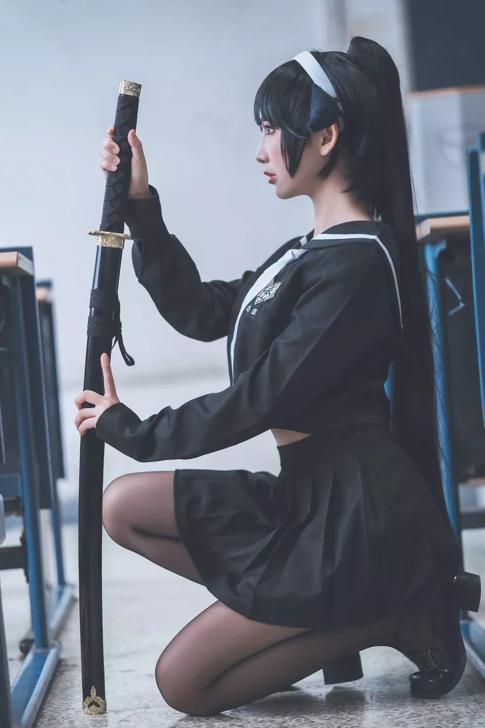 Xgyw.Org_[Cosplay精选]可爱人气Coser面饼仙儿–高雄仙儿黑丝裤袜完美诱惑写真34P