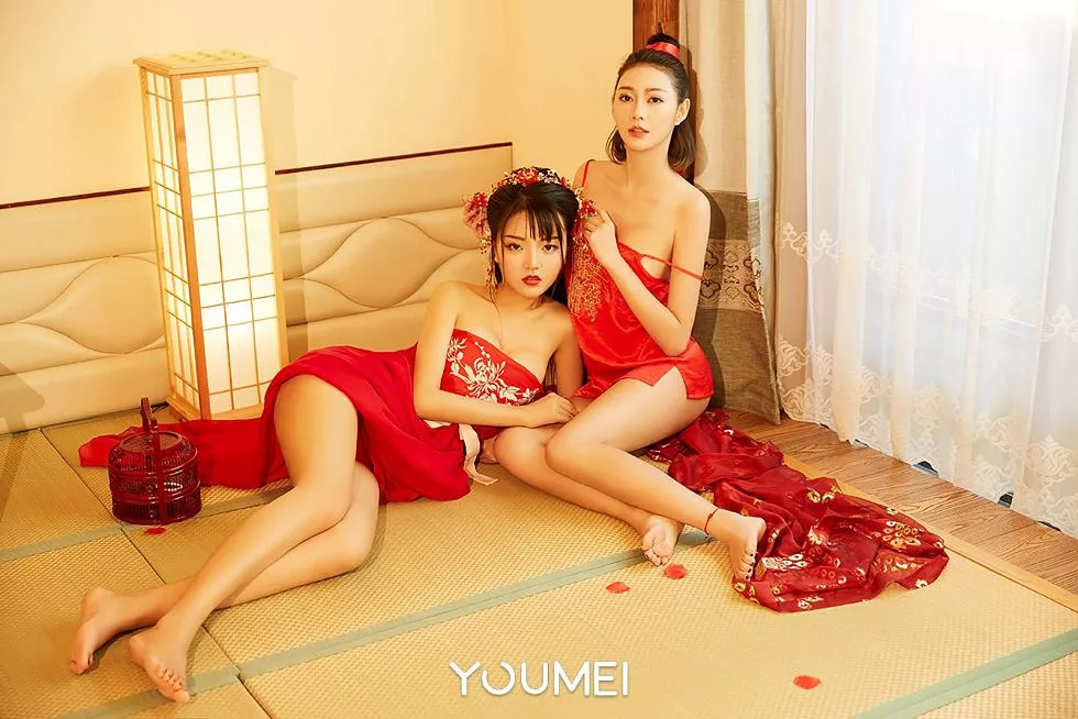 Xgyw.Org_[YouMei尤美]Vol.046_尤美合辑洞房花烛两位女神私房红色新娘内衣装撩人诱惑写真27P