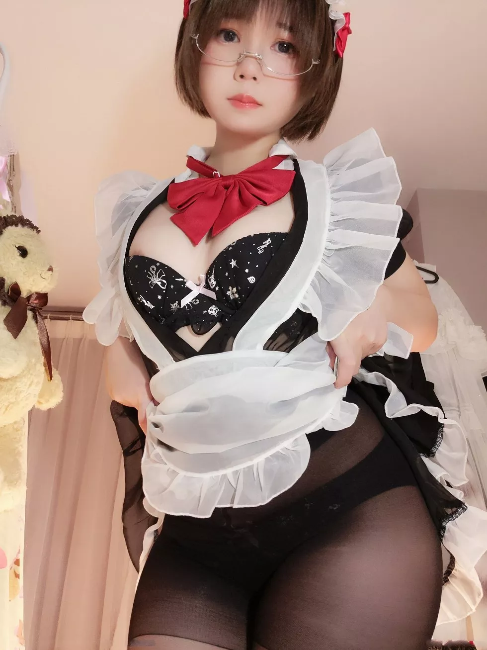 Xgyw.Org_[Cosplay精选]きょう肉肉女仆装半脱露性感内衣秀丰满身材撩人诱惑写真31P