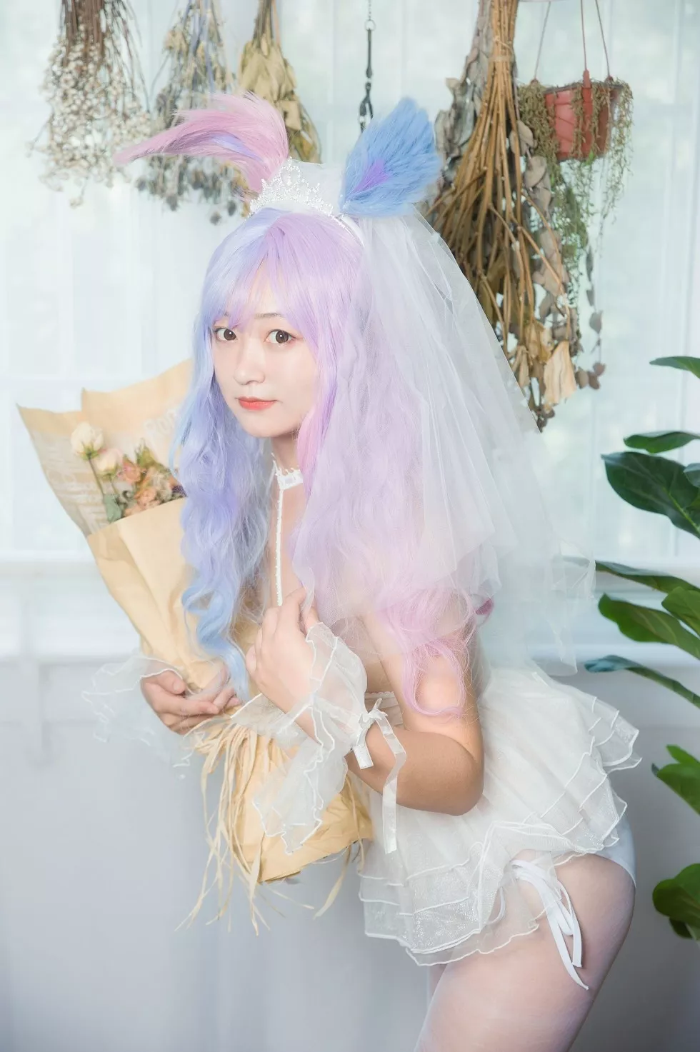 Xgyw.Org_[Cosplay精选]动漫博主大碗排面婚纱兔白丝婚纱秀翘臀美腿诱惑写真23P