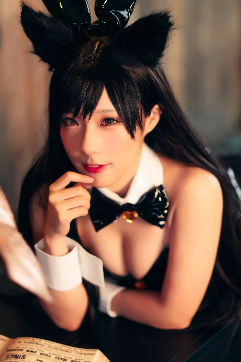 Xgyw.Org_[Cosplay精选]动漫博主Mime弥美高叉连体皮衣配黑色蕾丝吊袜迷人诱惑写真17P