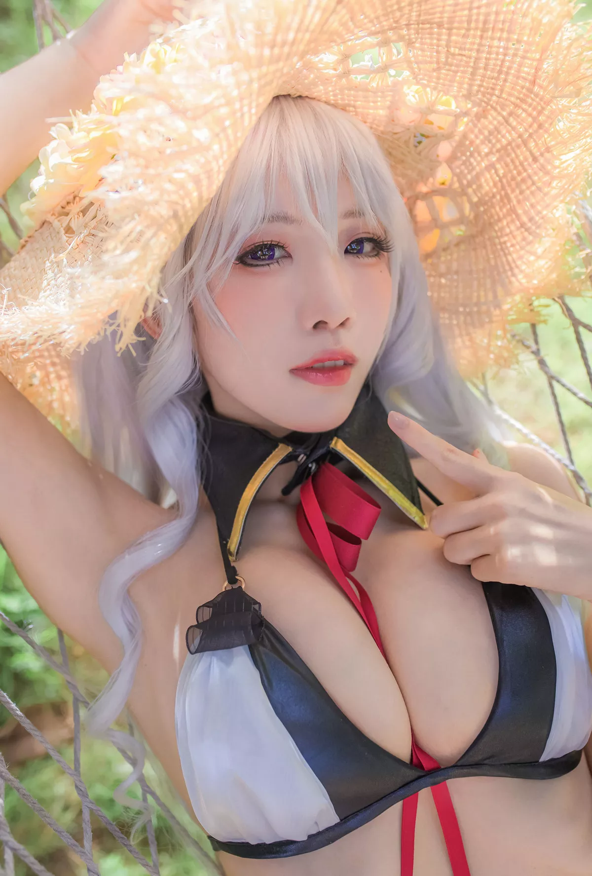 Xgyw.Org_动漫博主水淼aqua户外Cosplay主题性感内衣露傲人豪乳诱惑写真35P