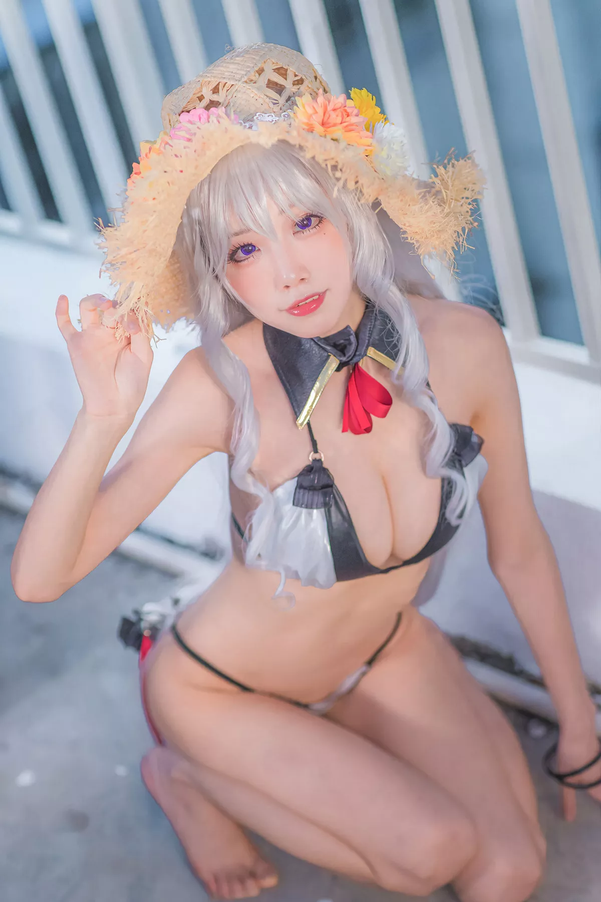 Xgyw.Org_动漫博主水淼aqua户外Cosplay主题性感内衣露傲人豪乳诱惑写真35P