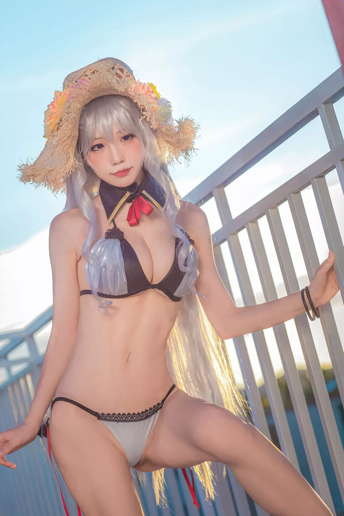 Xgyw.Org_动漫博主水淼aqua户外Cosplay主题性感内衣露傲人豪乳诱惑写真35P