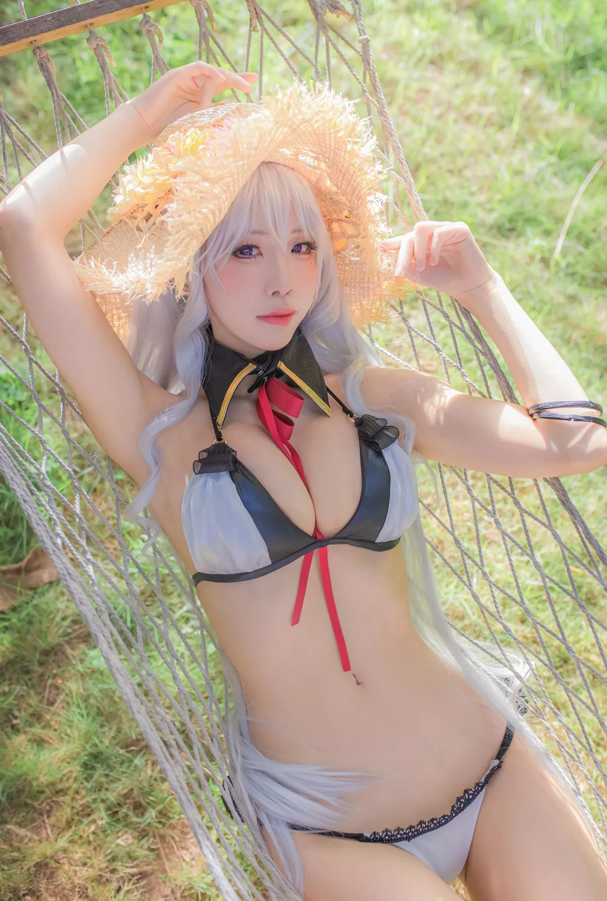 Xgyw.Org_动漫博主水淼aqua户外Cosplay主题性感内衣露傲人豪乳诱惑写真35P