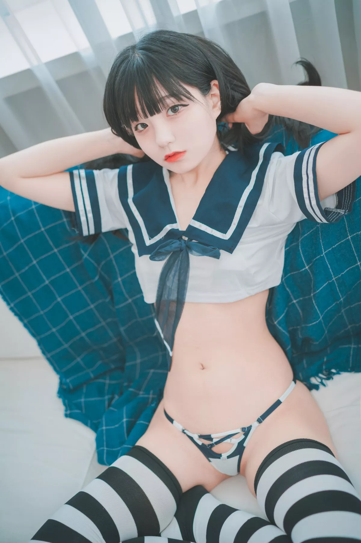 Xgyw.Org_[DJAWA]No.018_模特Jenny_Sailor Stripes主题性感三点式内衣秀完美身材诱惑写真25P