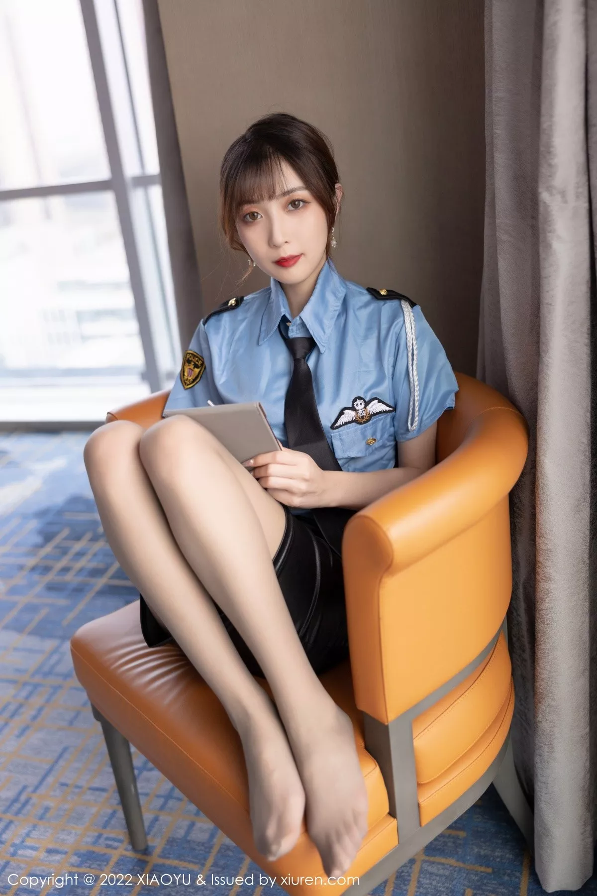 Xgyw.Org_[XiaoYu画语界]Vol.778_模特林星阑女警制服半脱露性感黑色蕾丝内衣配超薄肉丝诱惑写真73P