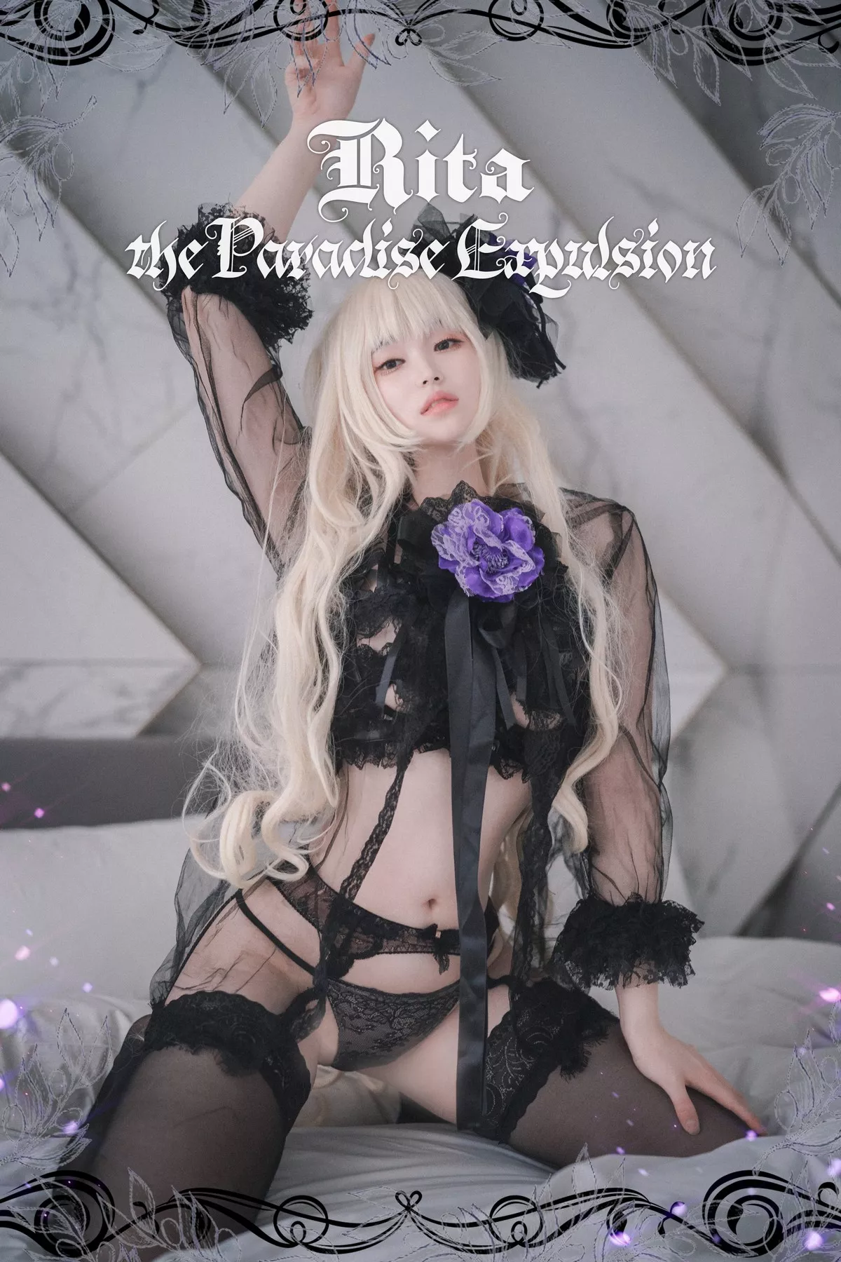 Xgyw.Org_[DJAWA]No.053_BamBi_Rita The Paradise Expulsion主题黑色薄纱配蕾丝吊袜诱惑写真82P