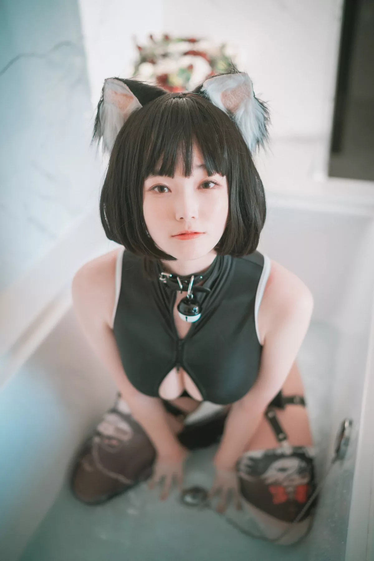 Xgyw.Org_[DJAWA]No.083_Bambi_Le chat déteste la douche主题浴室黑色连体衣秀翘臀诱惑写真25P