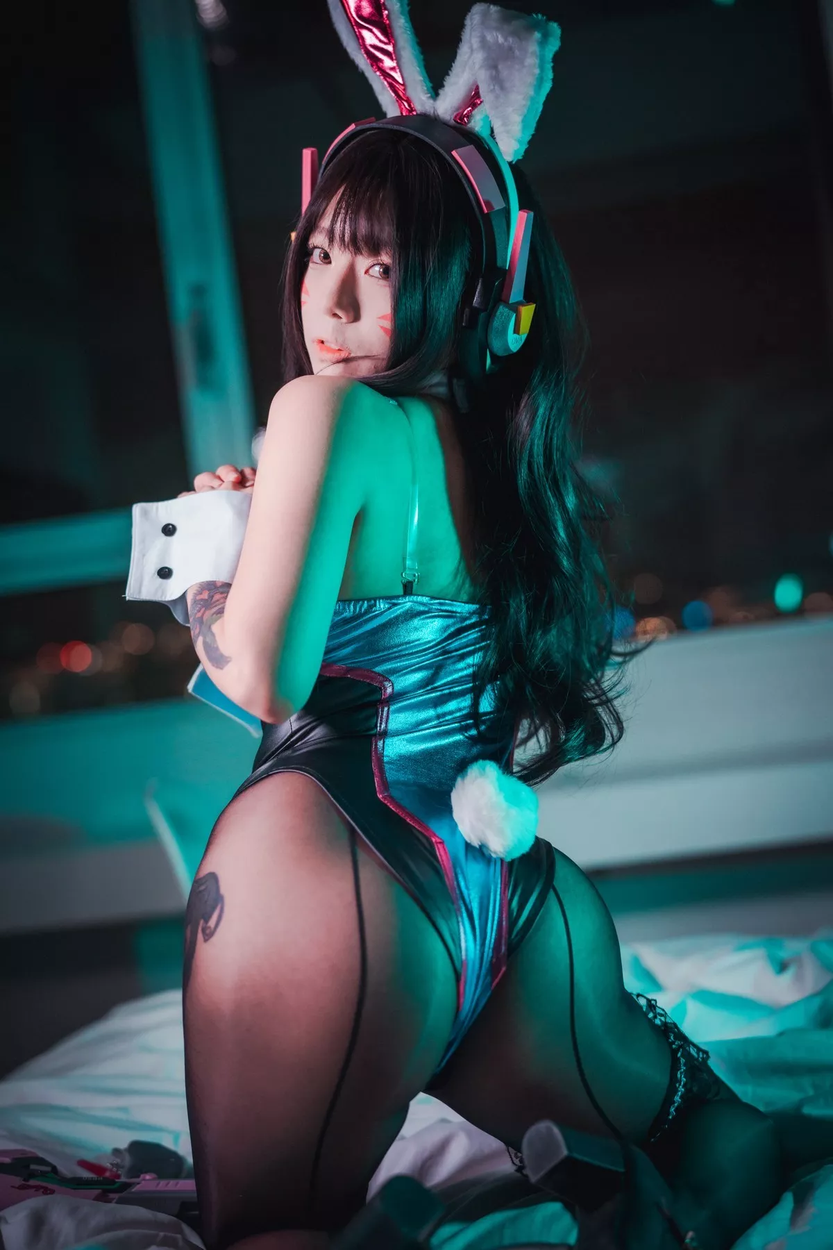 Xgyw.Org_[DJAWA]No.063_Maruemon_D.Va Bunny Hop主题性感连体衣配黑丝裤袜诱惑写真105P