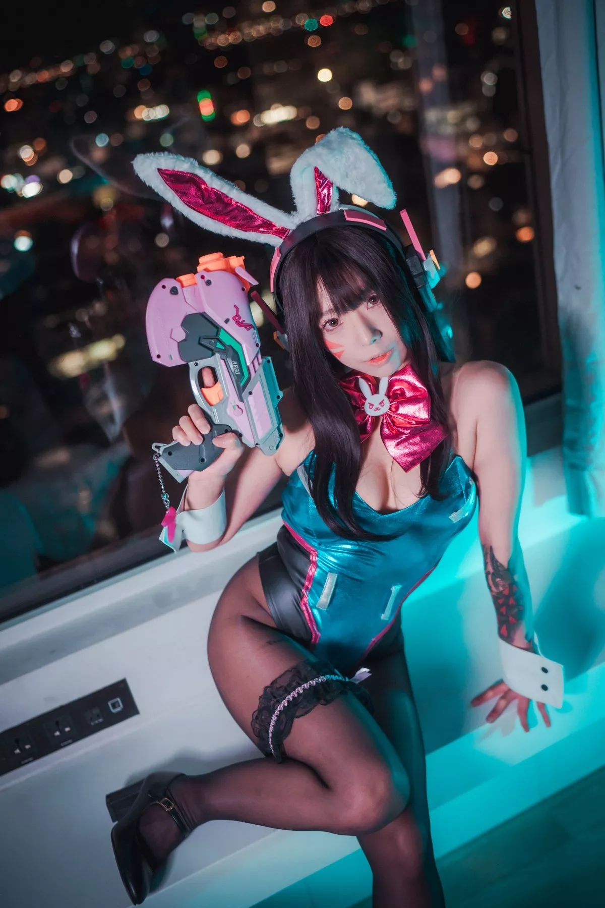 Xgyw.Org_[DJAWA]No.063_Maruemon_D.Va Bunny Hop主题性感连体衣配黑丝裤袜诱惑写真105P