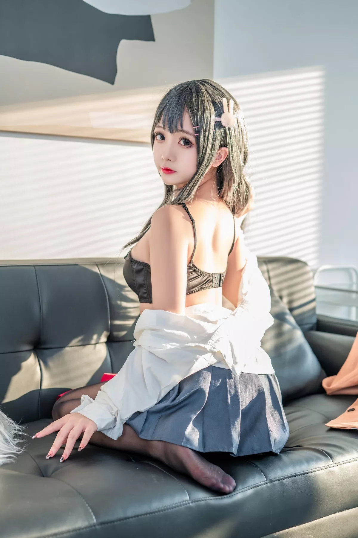 Xgyw.Org_Cosplay美女日奈娇麻衣校服主题私房性感学生制服半脱露蕾丝内衣迷人诱惑写真73P