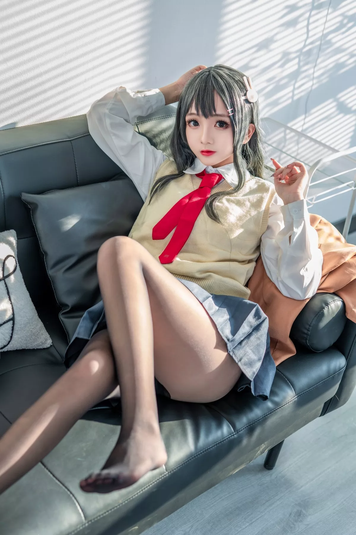 Xgyw.Org_Cosplay美女日奈娇麻衣校服主题私房性感学生制服半脱露蕾丝内衣迷人诱惑写真73P