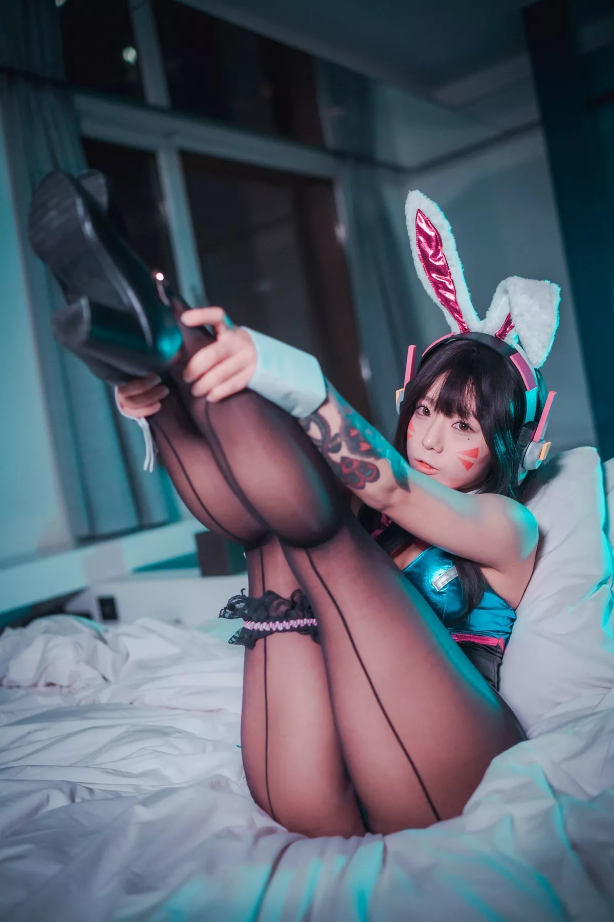 Xgyw.Org_[DJAWA]No.063_Maruemon_D.Va Bunny Hop主题性感连体衣配黑丝裤袜诱惑写真105P