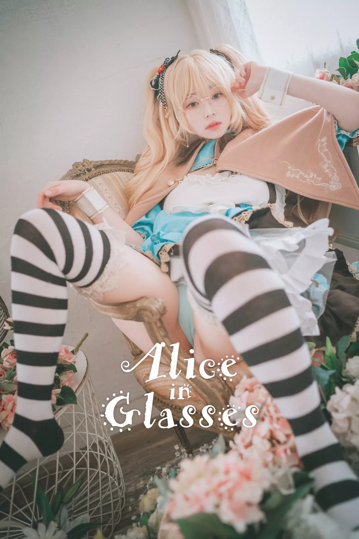 Xgyw.Org_[DJAWA]No.069_韩国模特_Alice in Glasses主题性感眼镜美少女私房女仆装诱惑写真49P