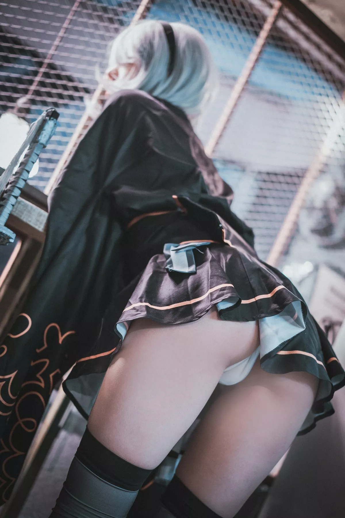 Xgyw.Org_[DJAWA]No.131_模特Jenny_NieR Automata 2B主题黑色服饰露白色内裤秀翘臀诱惑写真47P