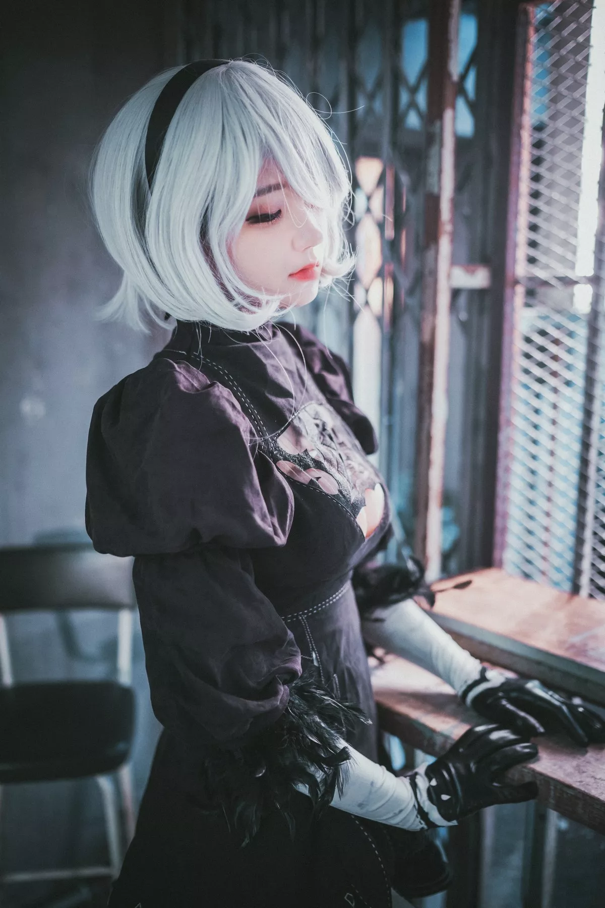 Xgyw.Org_[DJAWA]No.131_模特Jenny_NieR Automata 2B主题黑色服饰露白色内裤秀翘臀诱惑写真47P