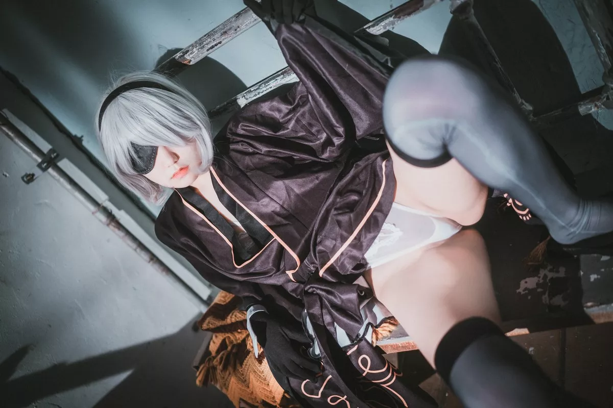 Xgyw.Org_[DJAWA]No.131_模特Jenny_NieR Automata 2B主题黑色服饰露白色内裤秀翘臀诱惑写真47P