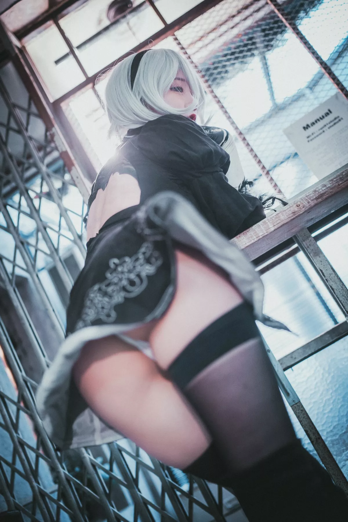 Xgyw.Org_[DJAWA]No.131_模特Jenny_NieR Automata 2B主题黑色服饰露白色内裤秀翘臀诱惑写真47P