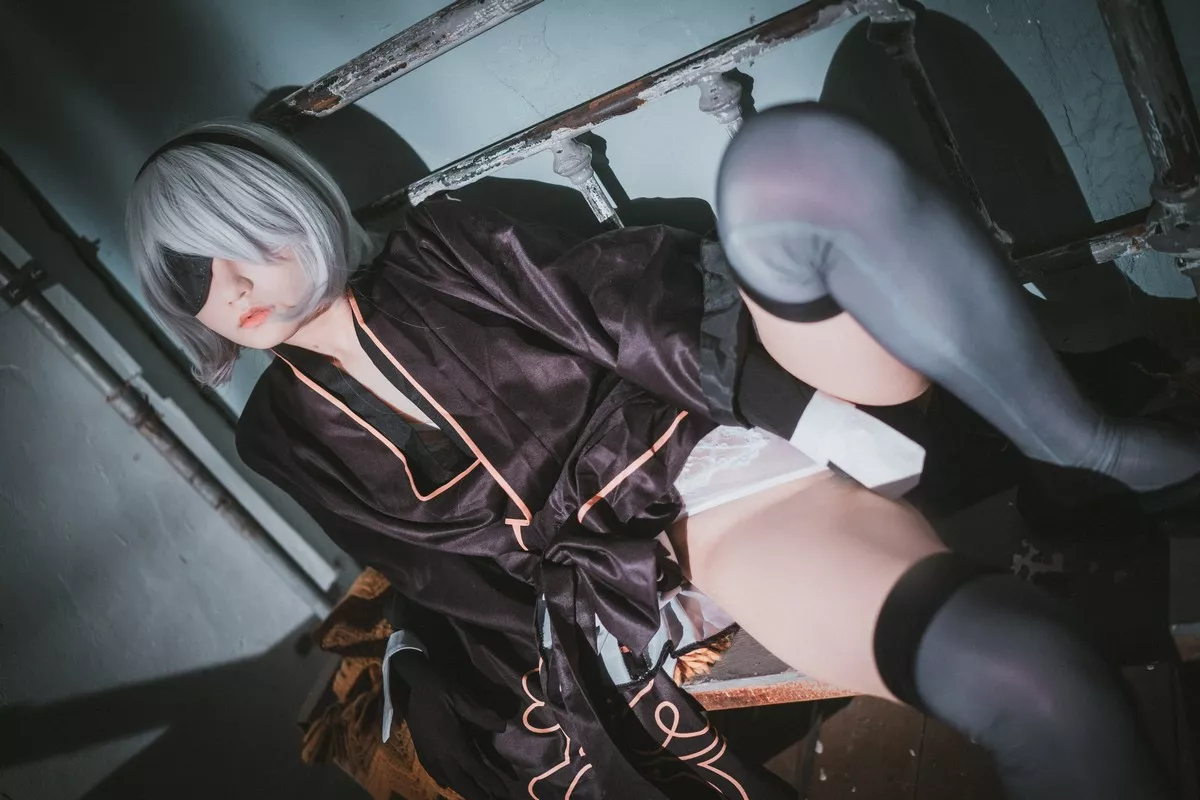 Xgyw.Org_[DJAWA]No.131_模特Jenny_NieR Automata 2B主题黑色服饰露白色内裤秀翘臀诱惑写真47P