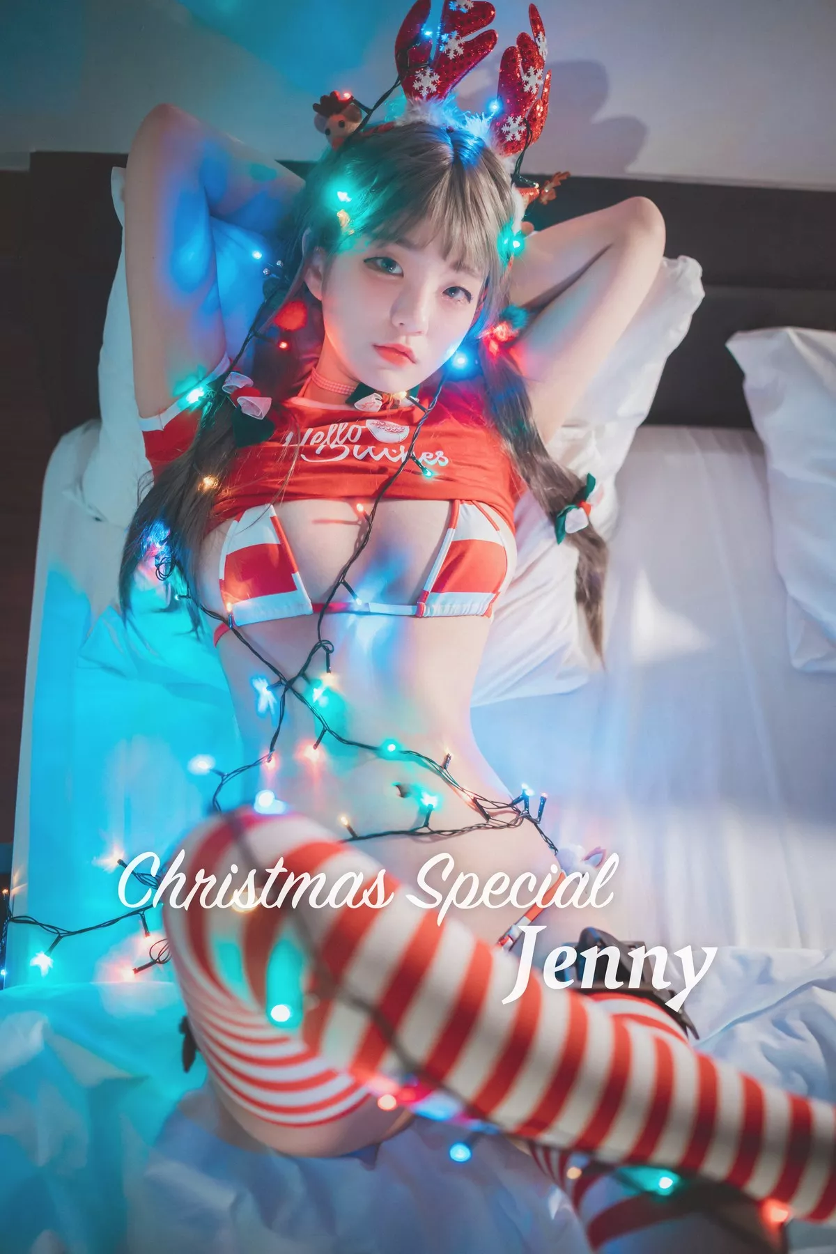 Xgyw.Org_[DJAWA]No.112_模特Jenny_Christmas Special主题性感红色三点式内衣完美诱惑写真23P