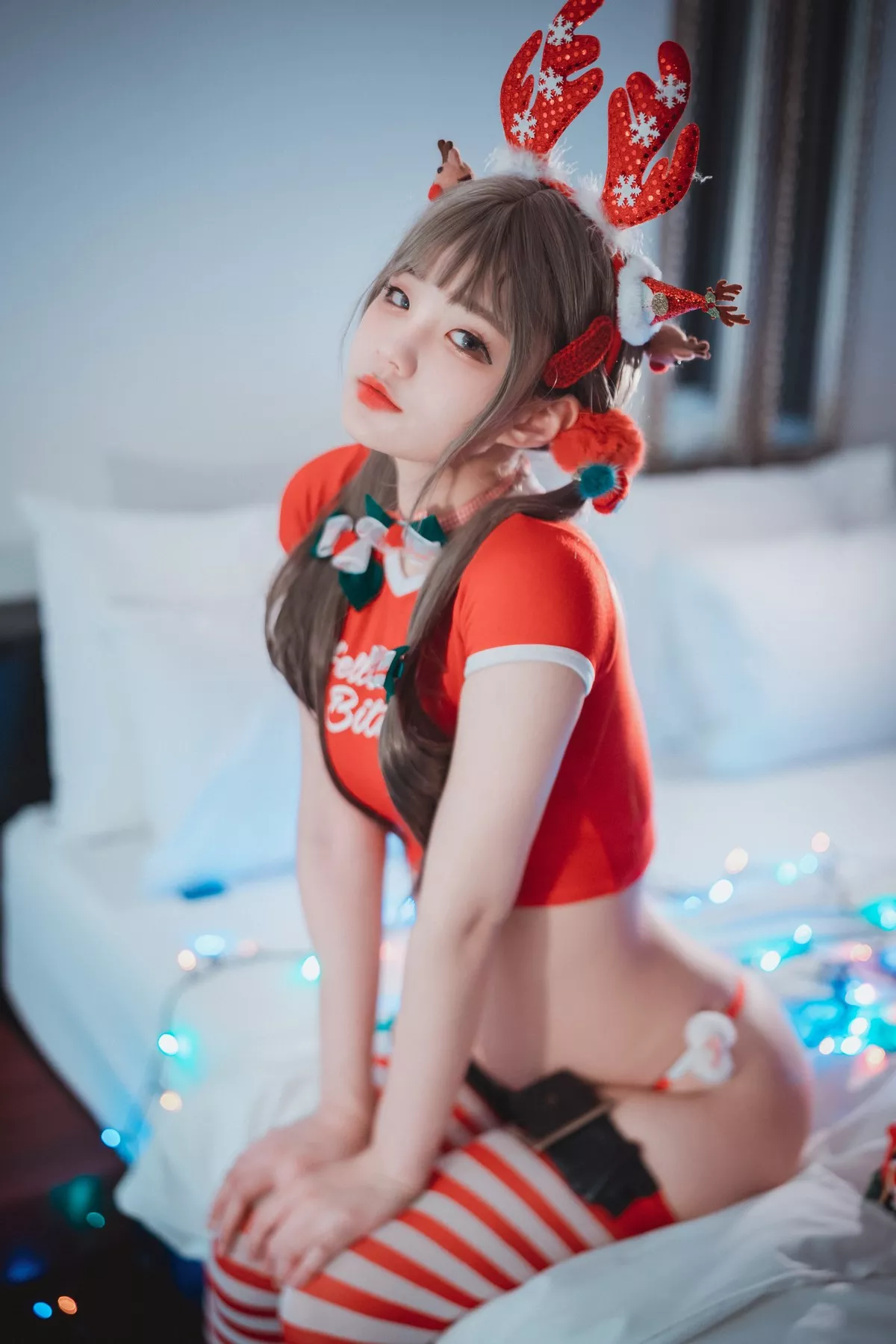 Xgyw.Org_[DJAWA]No.112_模特Jenny_Christmas Special主题性感红色三点式内衣完美诱惑写真23P