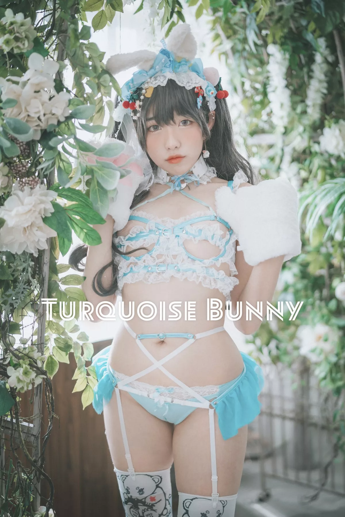 Xgyw.Org_[DJAWA]No.157_模特Sonson_Turquoise Bunny主题性感兔女郎服饰配白丝吊袜诱惑写真51P