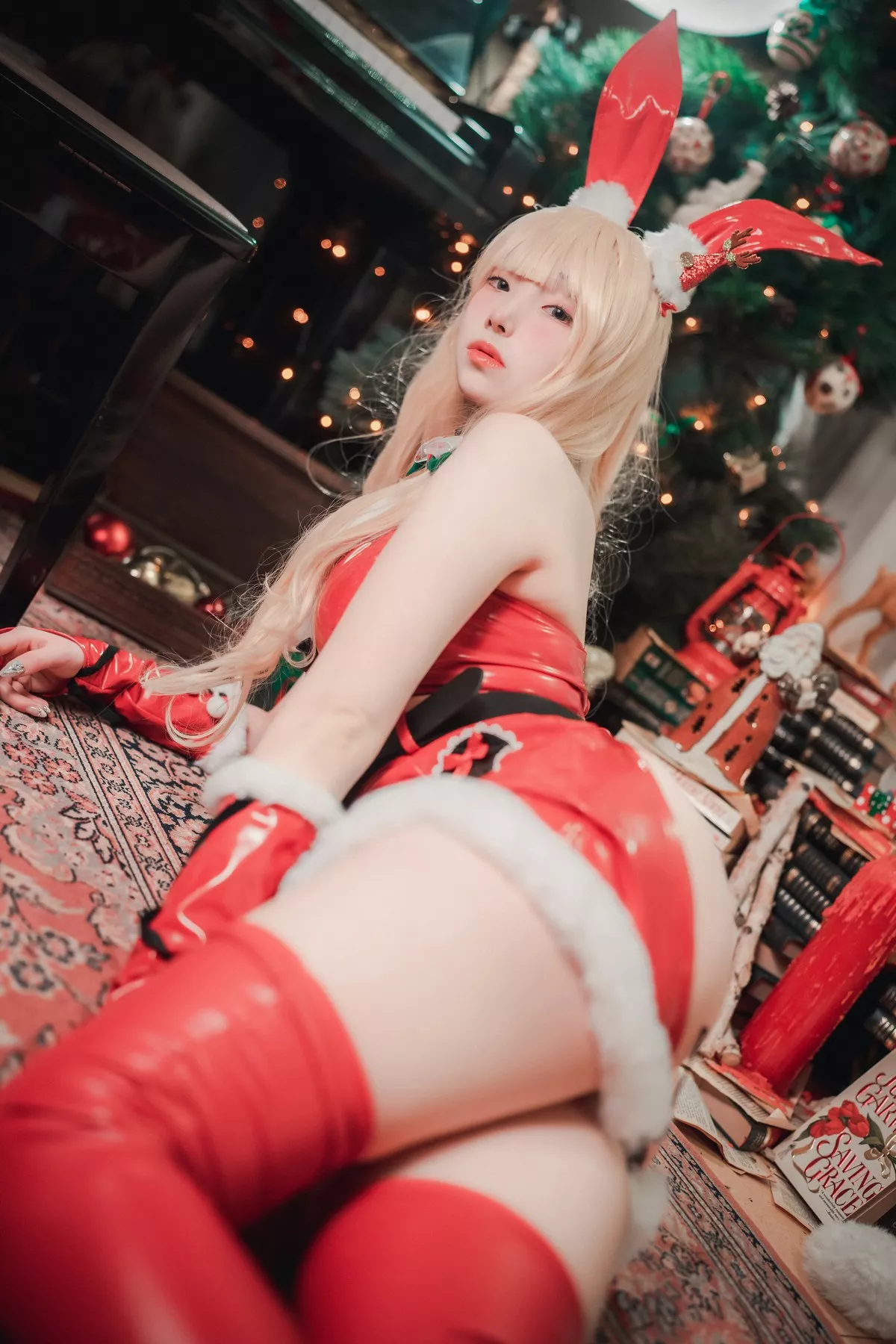 Xgyw.Org_[DJAWA]No.180_模特Bambi_Christmas Special 2021主题红色皮质兔女郎惹火诱惑写真132P