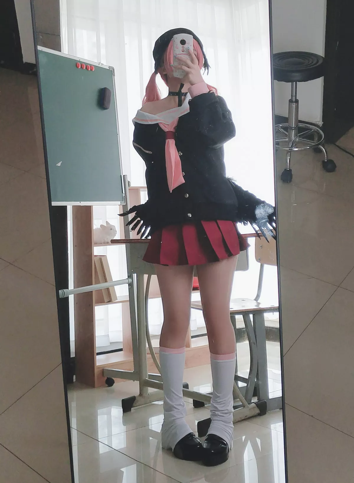 Xgyw.Org_Cosplay美女日奈娇下江小春主题室内脱性感学生制服露三点式内衣迷人诱惑写真149P