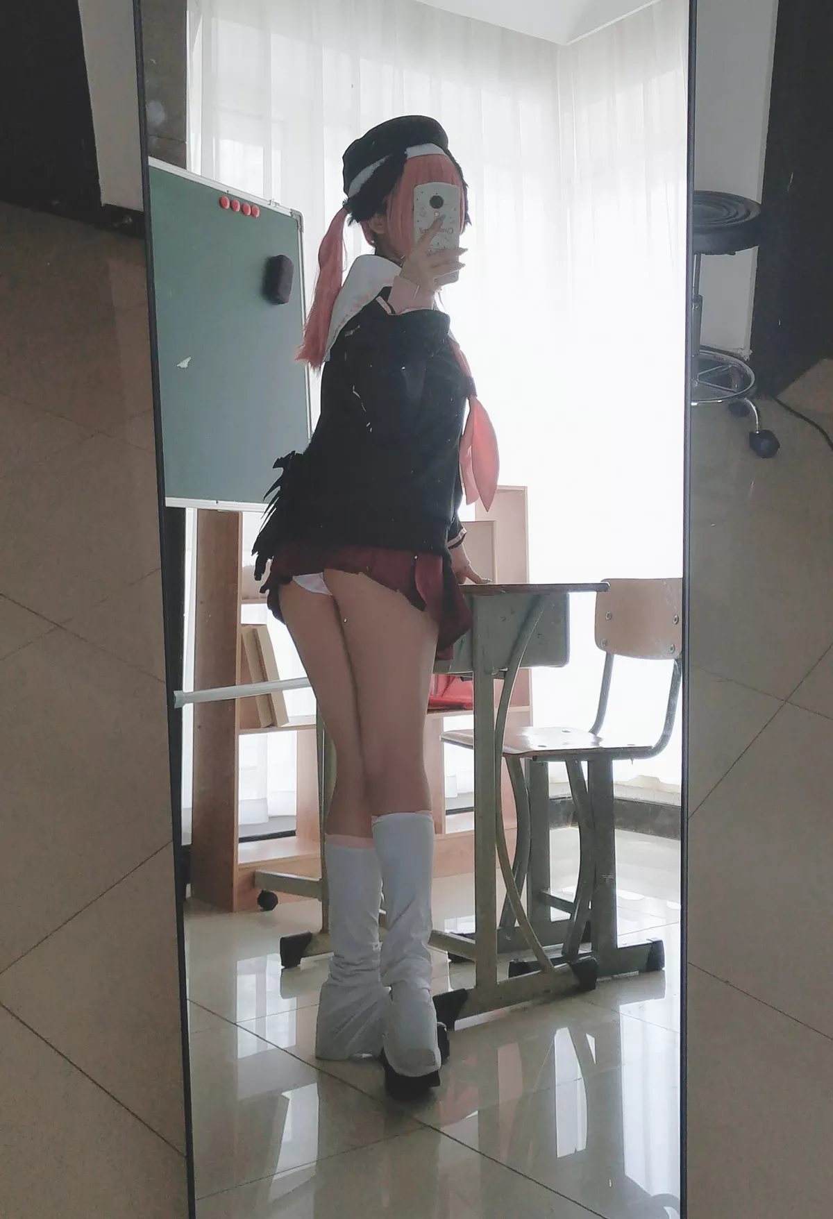 Xgyw.Org_Cosplay美女日奈娇下江小春主题室内脱性感学生制服露三点式内衣迷人诱惑写真149P