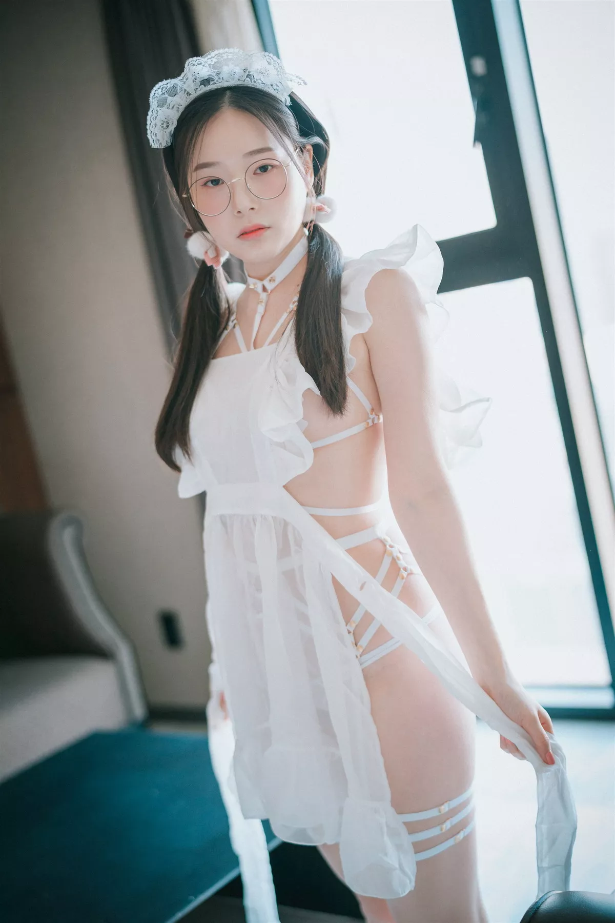 Xgyw.Org_[DJAWA]No.215_模特Pia_Sheer Chiffon Apron主题私房白色透明女仆装完美诱惑写真66P