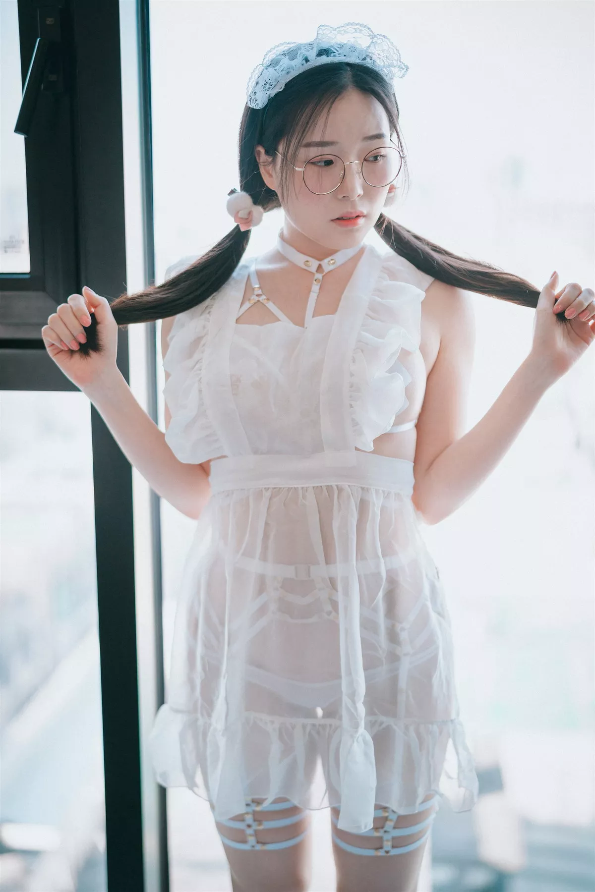 Xgyw.Org_[DJAWA]No.215_模特Pia_Sheer Chiffon Apron主题私房白色透明女仆装完美诱惑写真66P