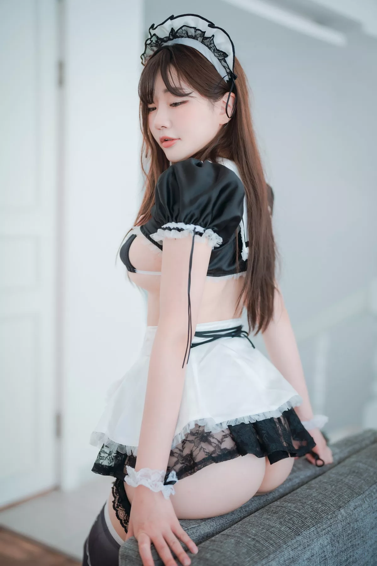 Xgyw.Org_[DJAWA]No.234_模特Newbom_Maid Mansion主题私房黑色情趣服饰露豪乳遮点诱惑写真106P