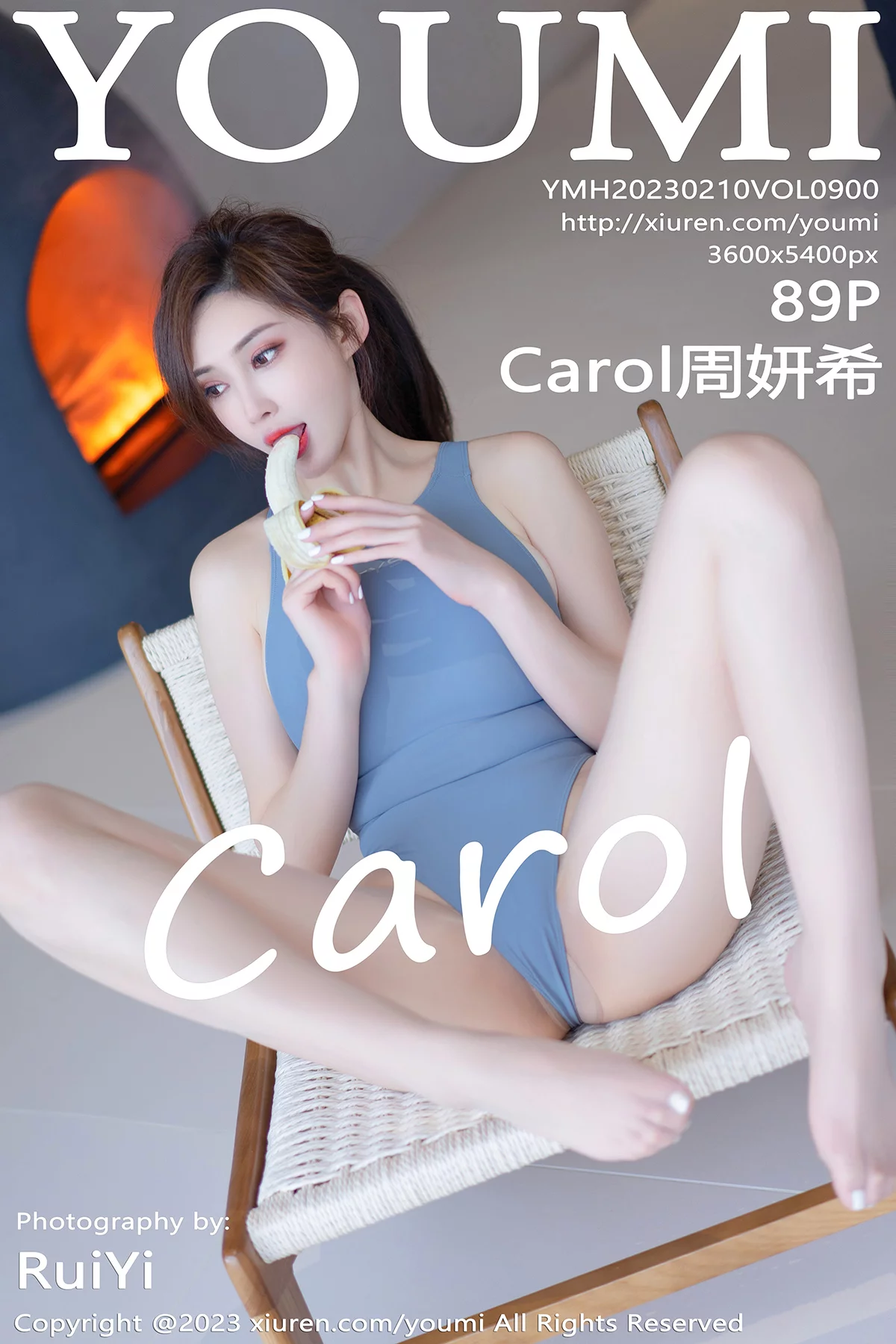 Xgyw.Org_[YouMi尤蜜荟]Vol.900_女神Carol周妍希大理旅拍性感蓝灰泳装秀丰满身材迷人诱惑写真89P