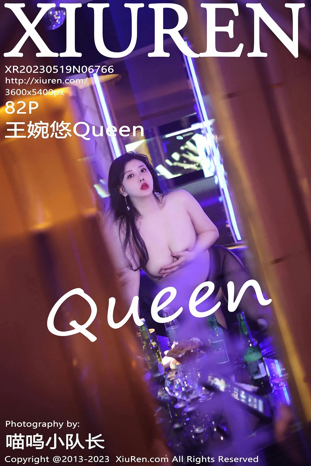 Xgyw.Org_XiuRen第6766期_模特王婉悠Queen性感黑色情趣服配开档黑丝秀惹火身材诱惑写真82P