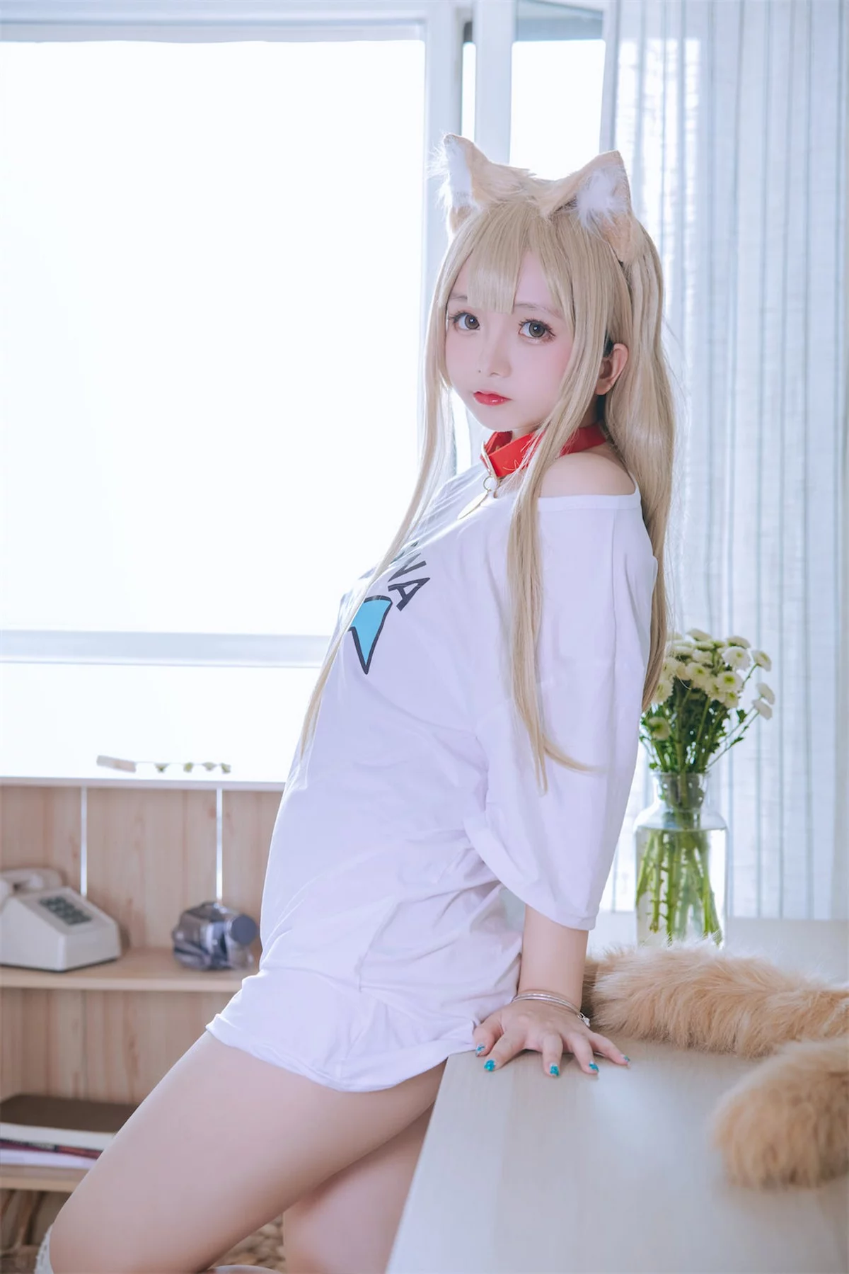 Xgyw.Org_Cosplay美女日奈娇黄豆粉主题私房半脱性感白T露傲人豪乳遮点惹火诱惑写真159P