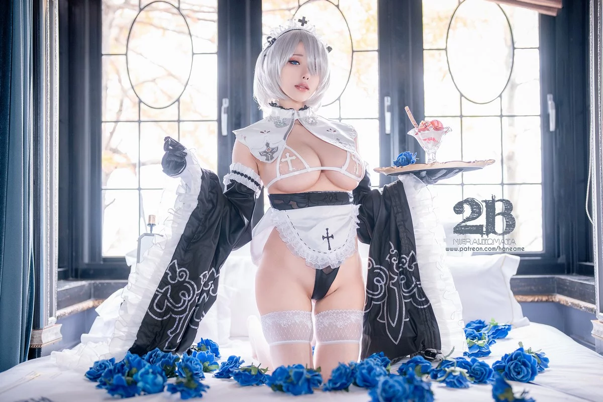 Xgyw.Org_Coser美女雨波_HaneAme-Nier 2B Maid主题情趣修女服饰露性感内衣惹火诱惑写真36P