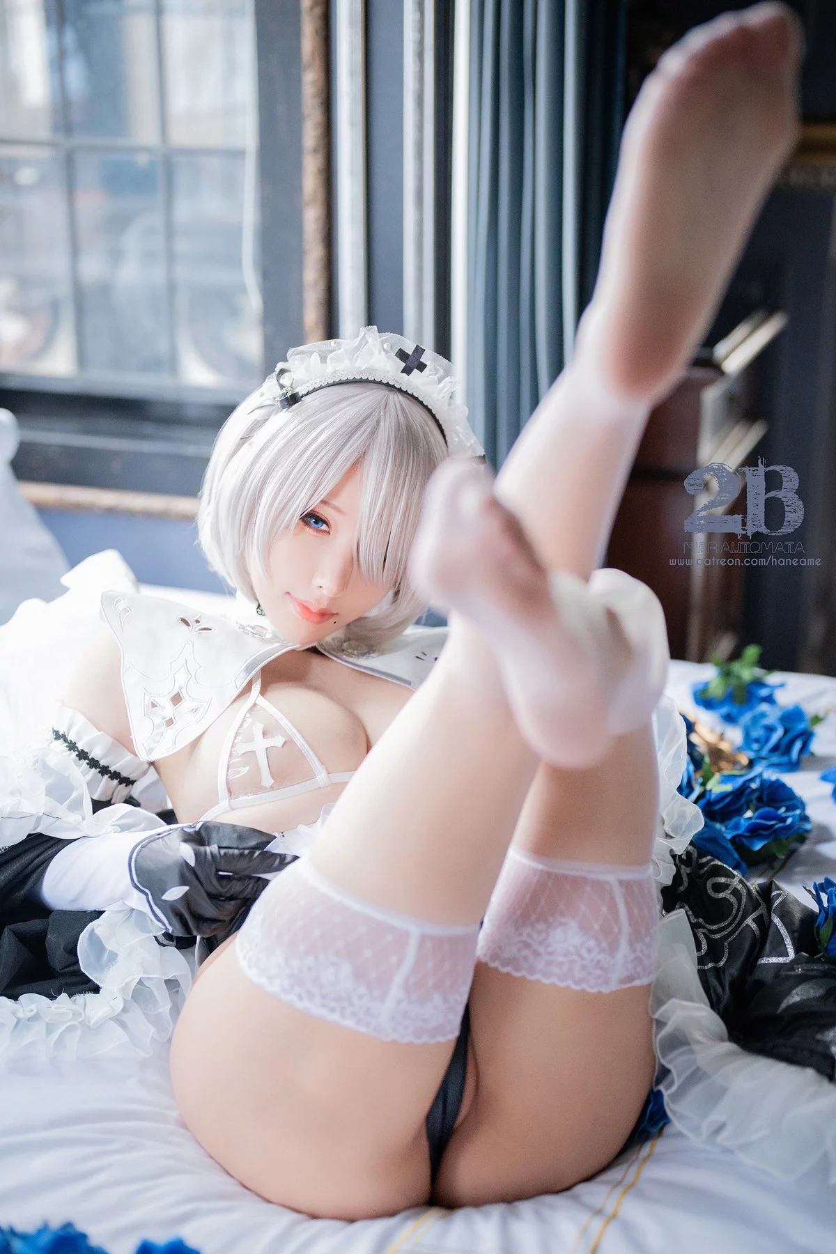 Xgyw.Org_Coser美女雨波_HaneAme-Nier 2B Maid主题情趣修女服饰露性感内衣惹火诱惑写真36P