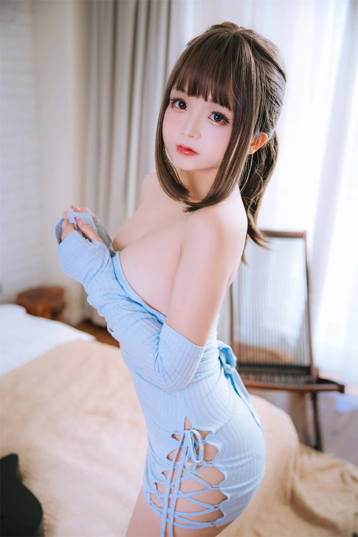 Xgyw.Org_Cosplay美女日奈娇吉他妹妹主题私房性感开胸情趣服饰配白丝袜完美诱惑写真75P