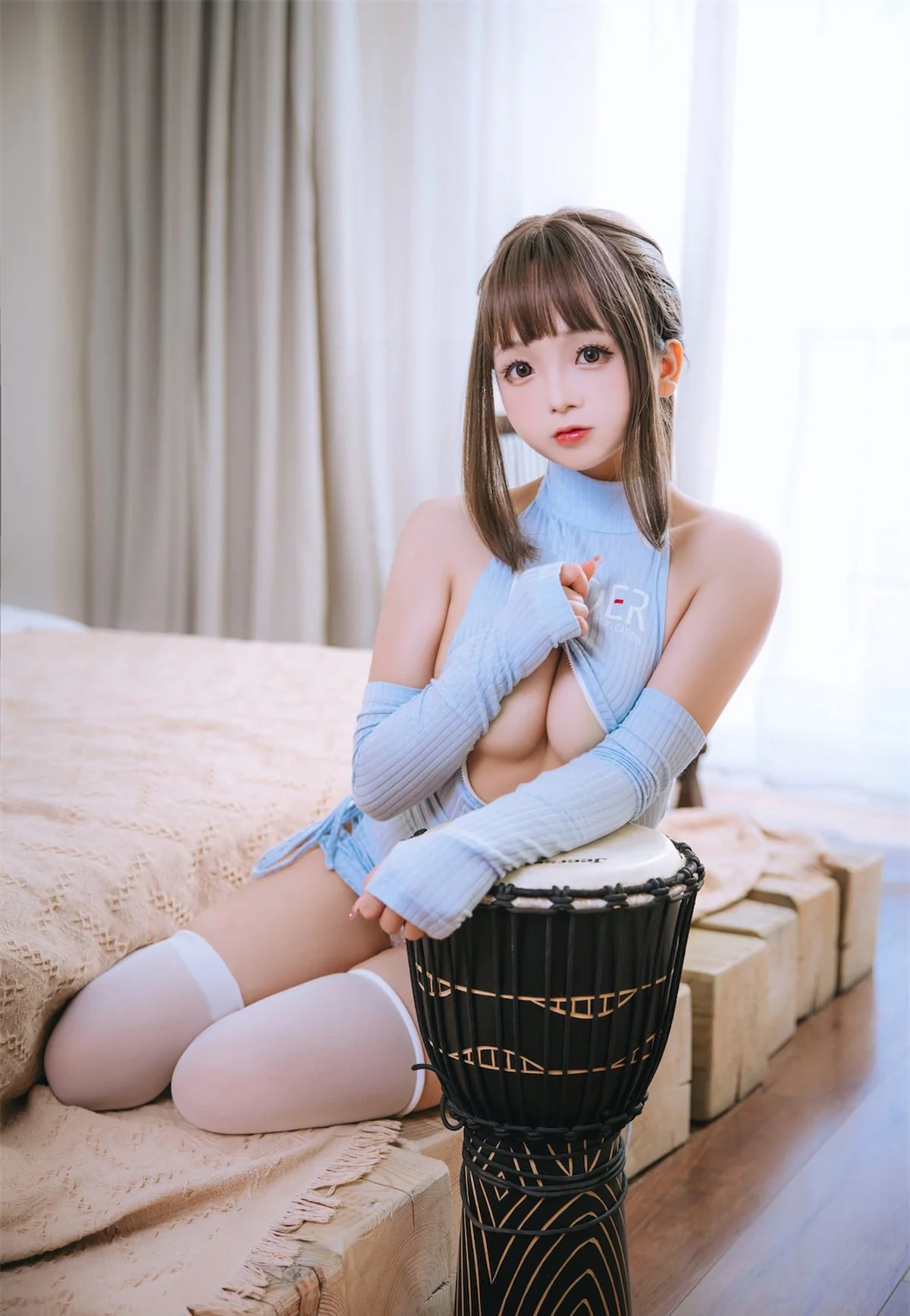 Xgyw.Org_Cosplay美女日奈娇吉他妹妹主题私房性感开胸情趣服饰配白丝袜完美诱惑写真75P