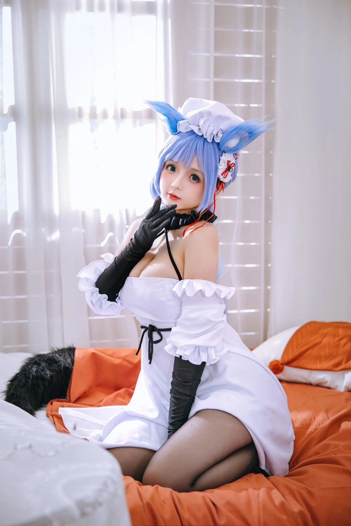 Xgyw.Org_Cosplay美女日奈娇神通Cos主题性感女仆装配超薄黑丝半脱秀丰满身材诱惑写真95P