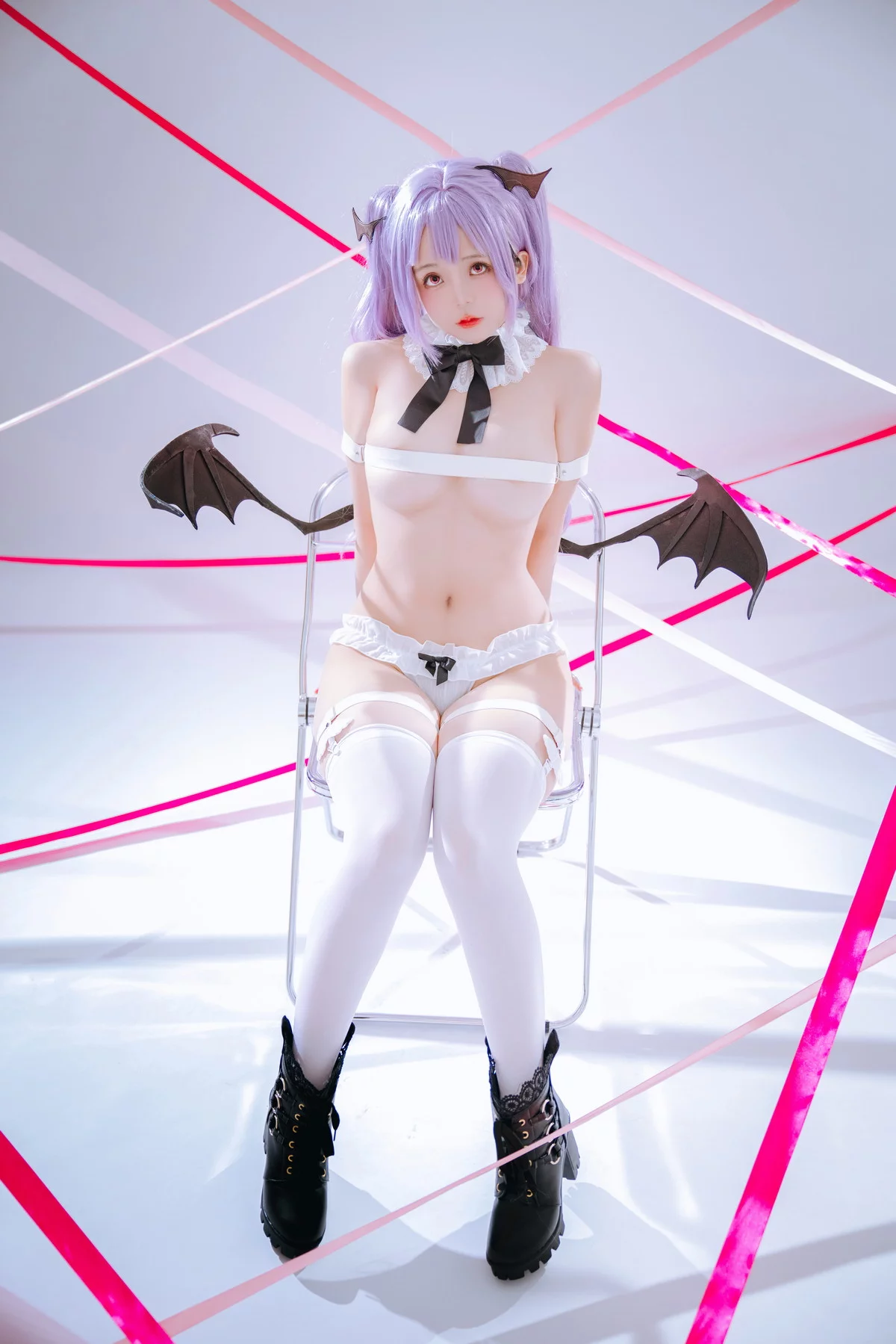 Xgyw.Org_Cosplay美女日奈娇伊芙夏娃主题恶魔装扮性感白色情趣服饰秀丰满身材诱惑写真92P