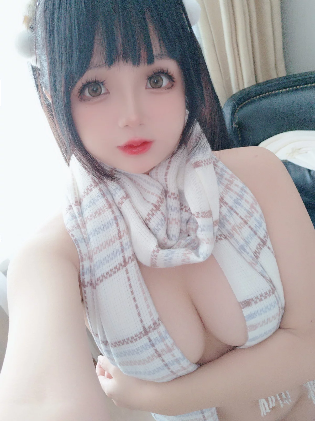 Xgyw.Org_Cosplay美女日奈娇雪地少女主题户外雪地脱白色针织服饰露豪乳遮点诱惑写真108P