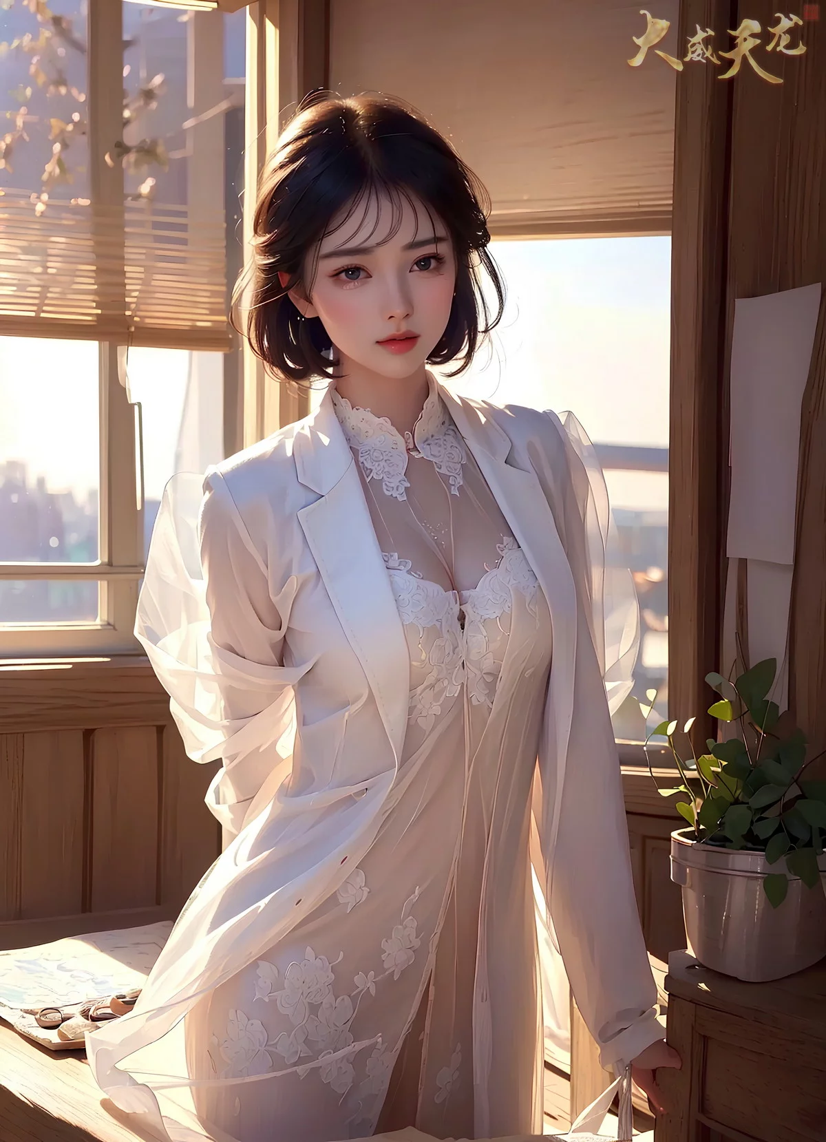 Xgyw.Org_AI美图028期留课老师主题教室里性感制服写真及下载32P