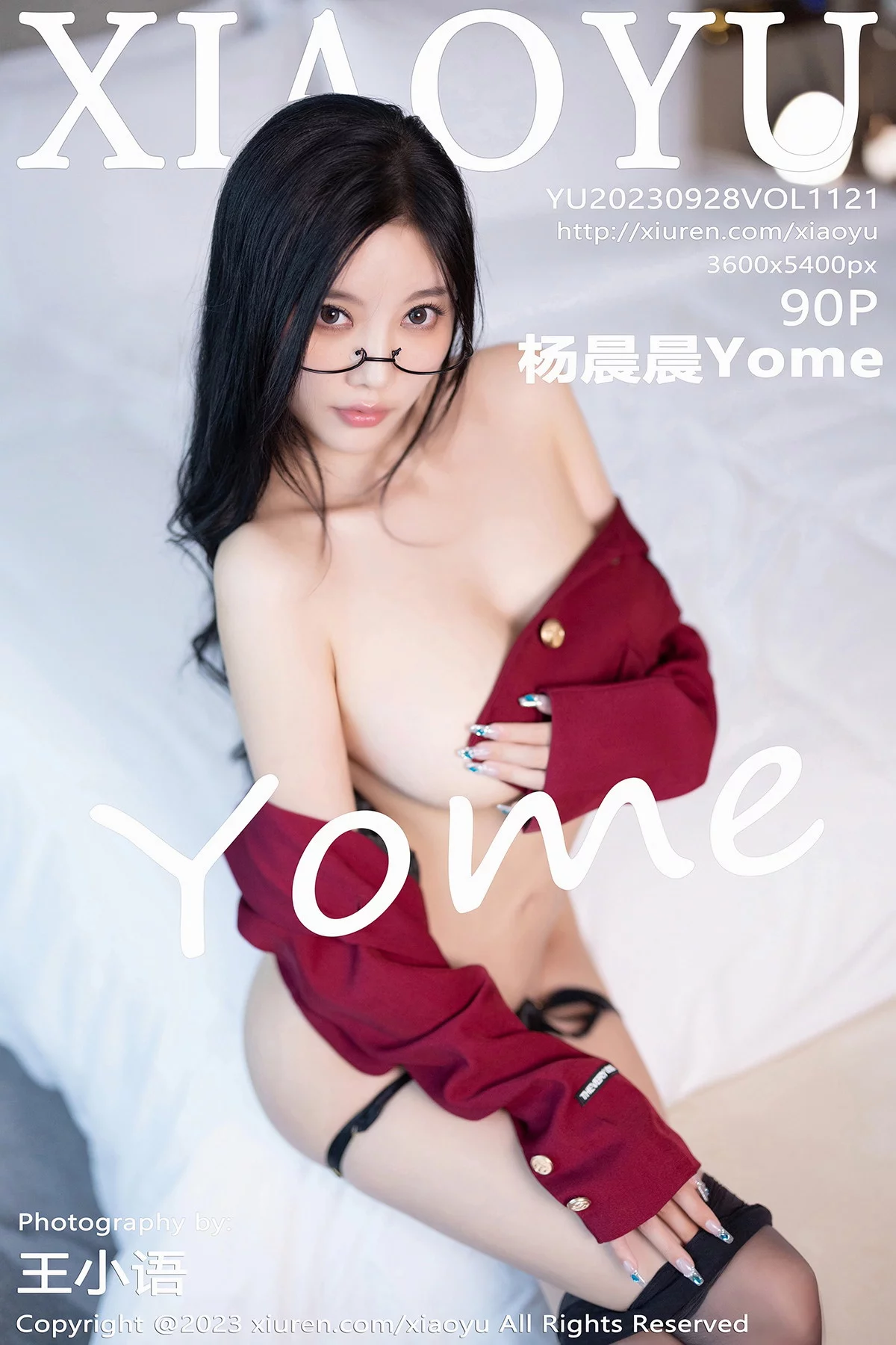 Xgyw.Org_[XiaoYu画语界]Vol.1121_女神杨晨晨Yome性感白T配灰色短裙露蕾丝内衣惹火诱惑写真90P